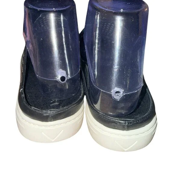 Via Spiga Womens Rina Mule Size 8 Black Leather Perforated Flat Sporty Shoe Slip - Picture 6 of 7